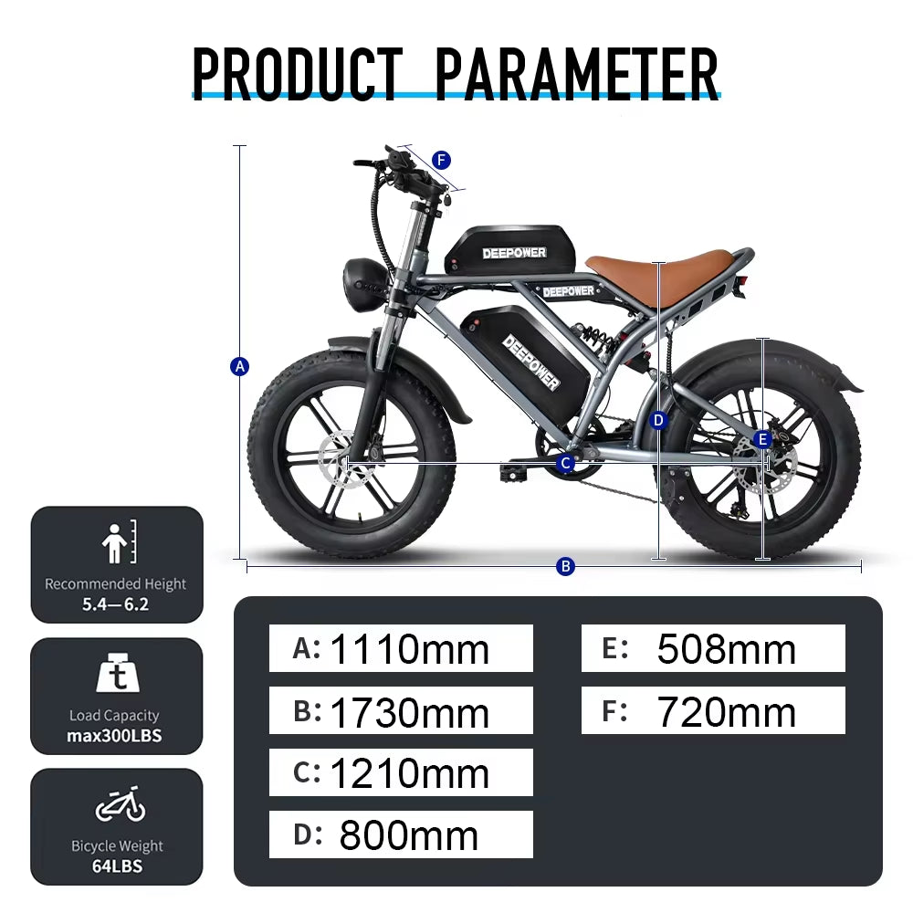 S7 Off-Road Electric Bike for 1000W Motor Adults Mountain Ebike with 48V 60AH LG Battery All-Terrain Motorcycle Style
