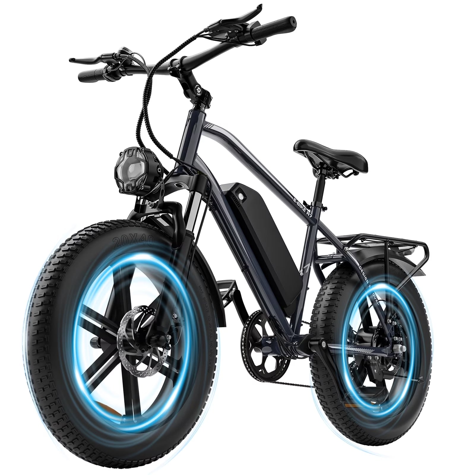 Electric Bike, Peak 1000W Electric Bicycles for Adults, 20X4.0" Fat Tire Ebike, 48V/13AH Battery, 25MPH E-Mountain Bike for Cycling & Off-Road, 7-Speed Front Suspension Ebike for Adults UL2849
