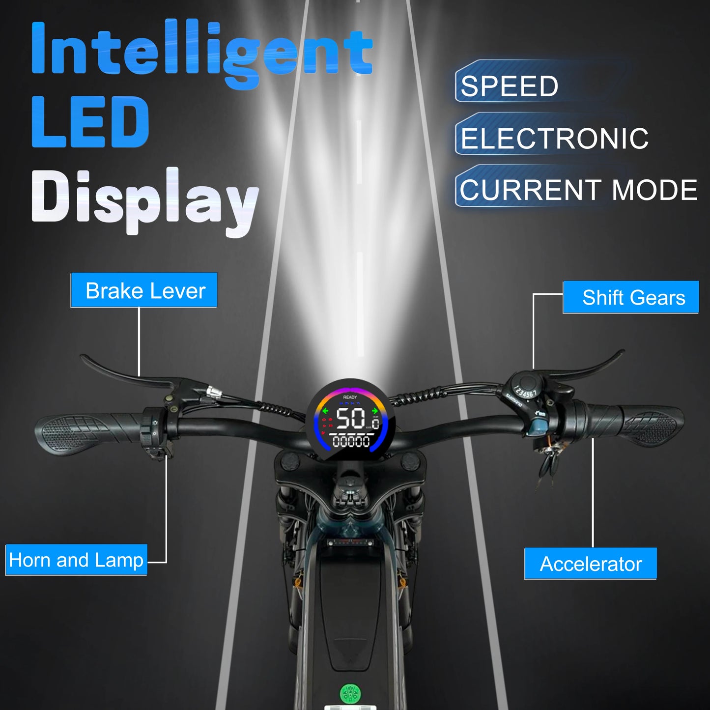 S7 Off-Road Electric Bike for 1000W Motor Adults Mountain Ebike with 48V 60AH LG Battery All-Terrain Motorcycle Style