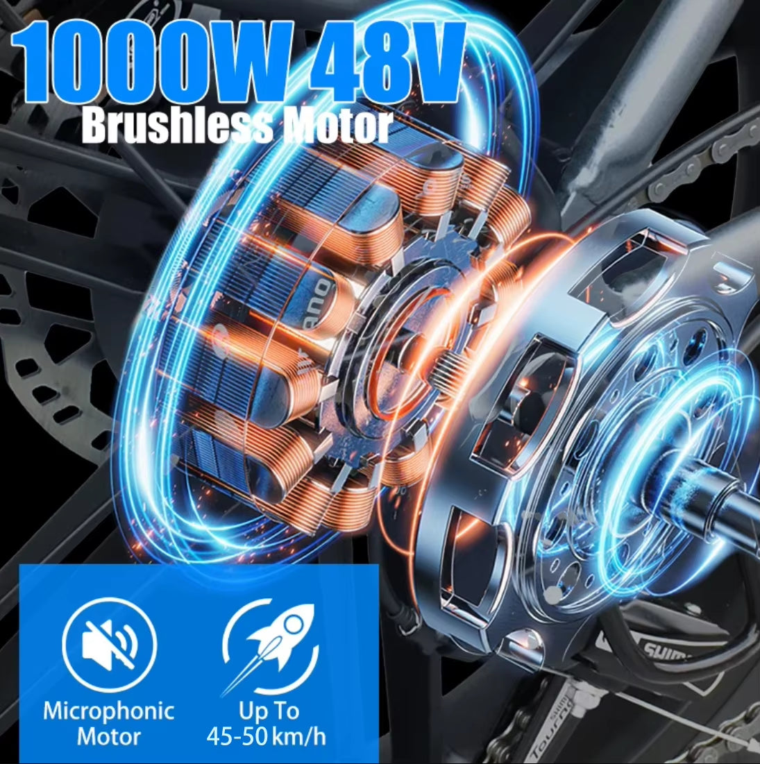 S7 Off-Road Electric Bike for 1000W Motor Adults Mountain Ebike with 48V 60AH LG Battery All-Terrain Motorcycle Style